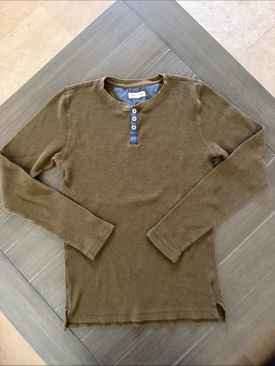 Tucker + Tate Other - Tucker + Tate Olive Long-Sleeve Henley with Button Placket